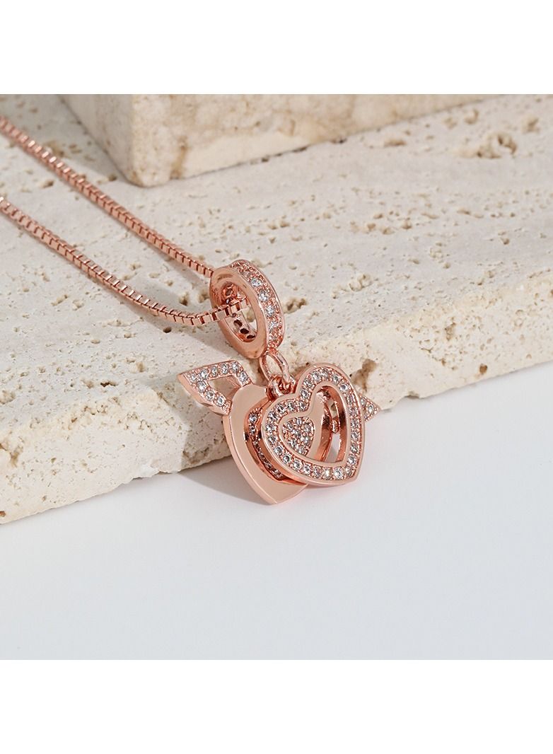 ساتينور قلادة مزدوجة القلب التيتانيوم الصلب - Image 3