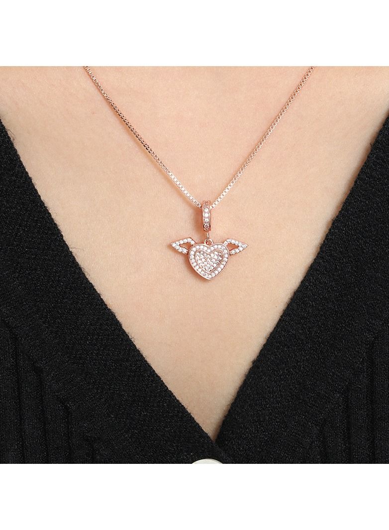 ساتينور قلادة مزدوجة القلب التيتانيوم الصلب - Image 4