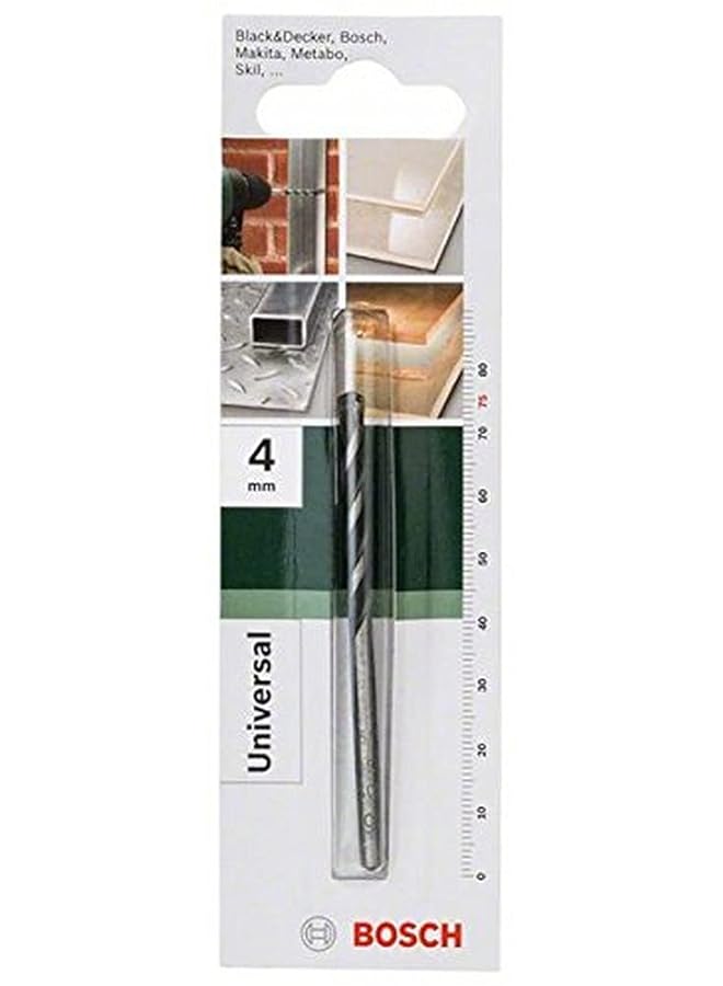 BOSCH Multi Purpose Drill Bit Perfectly Suitable For Use With And Without Impact Drills And Cordless Drill/Drivers 4.00 Mm Diameter 75 Mm Total Length 1 Piece - Image 1