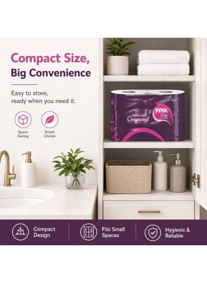 PINK Compressed Toilet Paper – 2 Rolls - Image 3