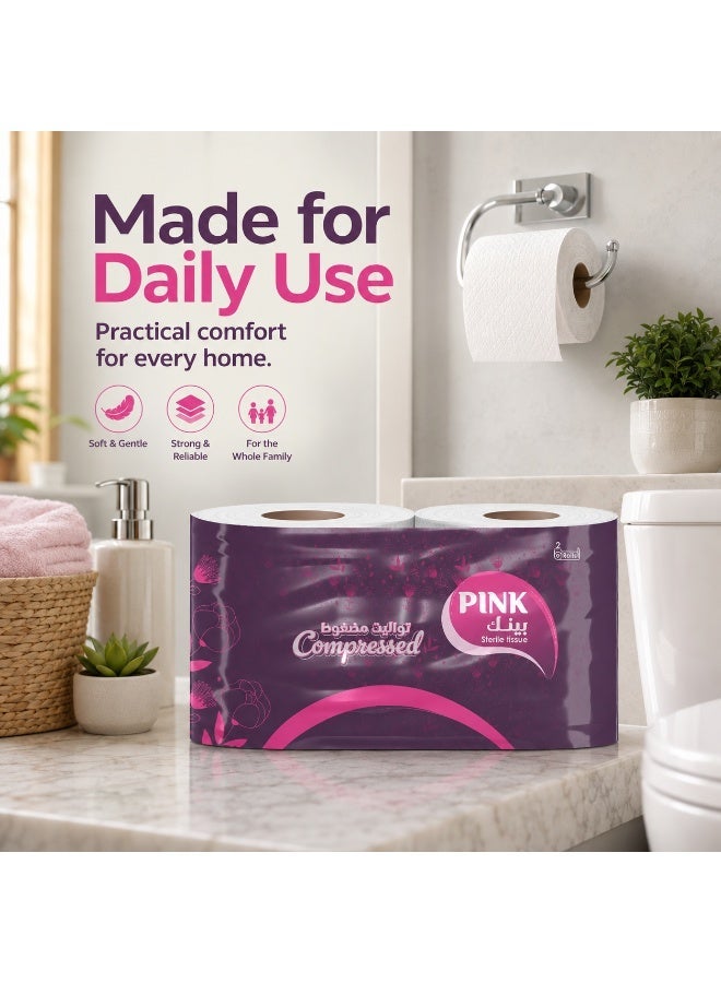 PINK Compressed Toilet Paper – 2 Rolls - Image 4