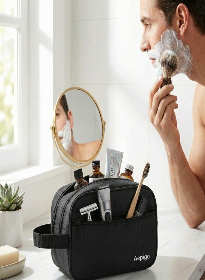 Aepigo Polyester Multipurpose Toiletry Kit Bag for Man and Women's | Double Compartment Travel Essentials Travel Organizer Travel Pouch for Men Travel Kit for Toiletries - Image 4