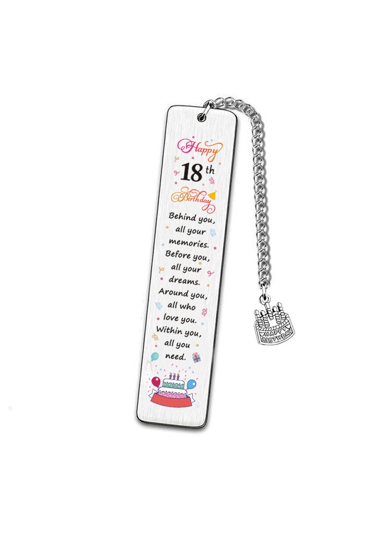 Generic - Stainless Steel Metal Bookmark Customizable Laser Engraving Birthday Gift Colorful Logo Design Bookmark Factory For Birthdays 18-year-old color bookmark - Image 1