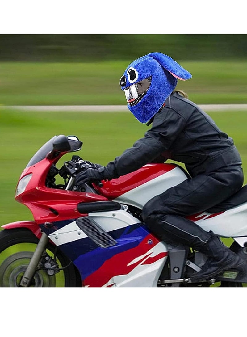 عام أغطية خوذة الدراجات النارية، غطاء حماية للخوذة من القطيفة برسوم كرتونية مضحكة، أغطية خوذة تغطي الوجه بالكامل، هدية مخصصة لحفلات الخوذ، دراجات نارية، خوذات سباق كاملة - Image 2