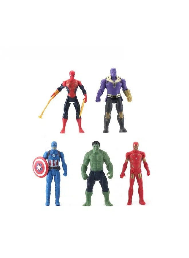 عام الجيل 2 نسخة نحيلة من المنتقمون 5-قطعة مجموعة من البلاستيك كعكة الديكور الحلي المنتقمون اللعب يدوية الصنع - Image 1