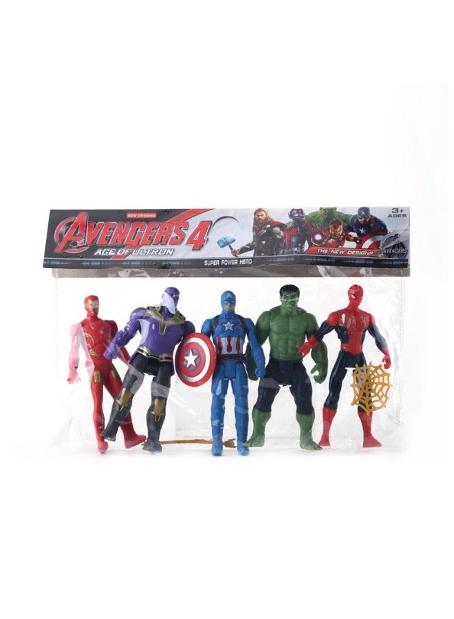 عام الجيل 2 نسخة نحيلة من المنتقمون 5-قطعة مجموعة من البلاستيك كعكة الديكور الحلي المنتقمون اللعب يدوية الصنع - Image 3