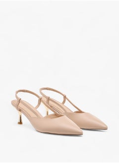 Flora Bella By Shoexpress Womens Solid Slingback Slip-On Shoes With Stiletto Heels  - Image 1