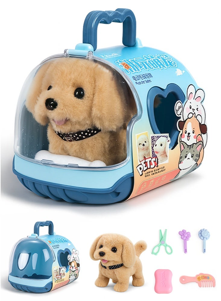 GGEROU Children Toy Cute Pet Dog with A Dog Cage Walking Call Electronic Toy Interactive Birthday Gifts for Kids - Image 1