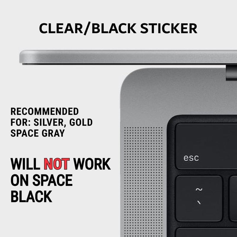 Synerlogic Mac OS Shortcuts Sticker for Air/Pro | Keyboard Stickers for macOS | Laminated Vinyl MacBook Cheatsheet | MacBook Shortcuts 2026 (Clear/Black) - Image 2