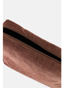 Muy Mucho Women Corduroy Toiletry Bag  , Brown  - Image 2