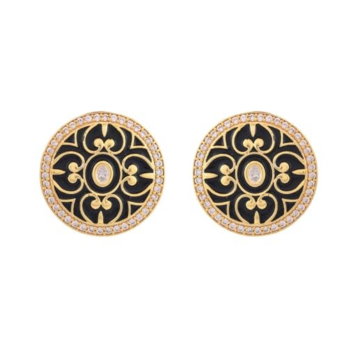 Voylla Pashmina Ziya Kundan Stud Earrings for Women Ethnic Stud Earrings Traditional Indian Jewellery Womens Day Gift for Her Kundan Earrings - Image 5