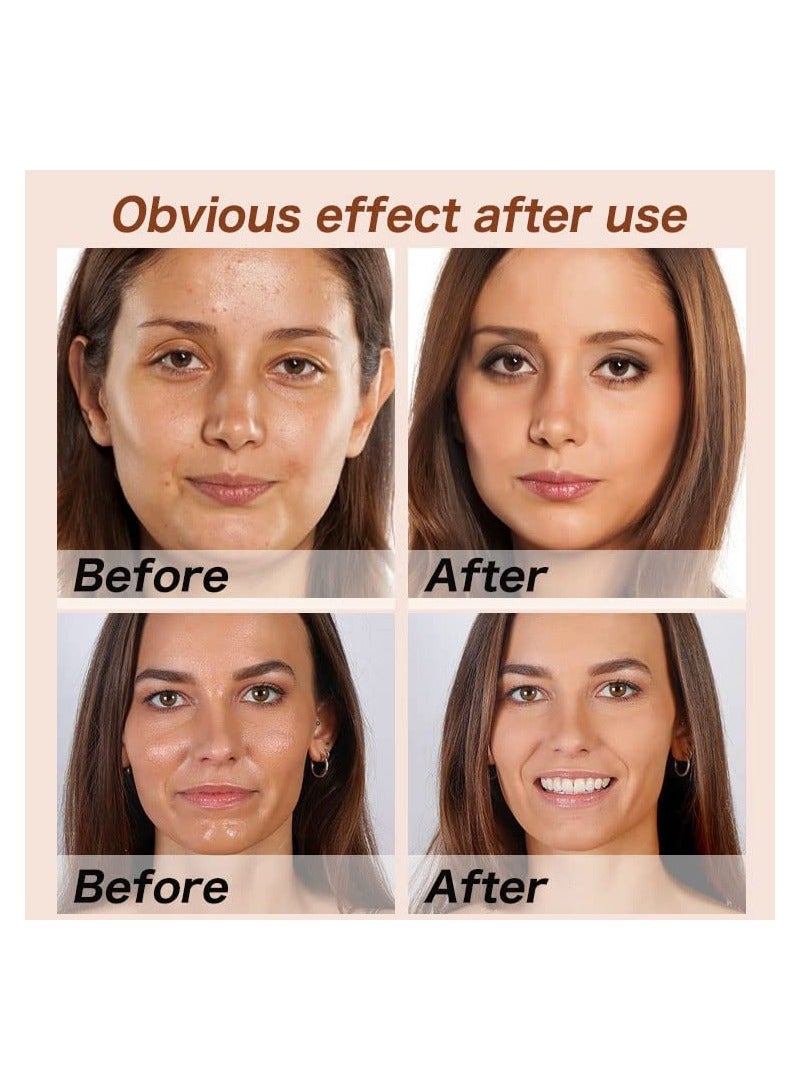 KASTWAVE Longwearing Matte Oil Control Makeup Powder, Waterproof Pressed Powder, Matte Smooth Setting Powder Makeup, Brightening Setting Powder for Women Girls (Natural + Ivory) - Image 4