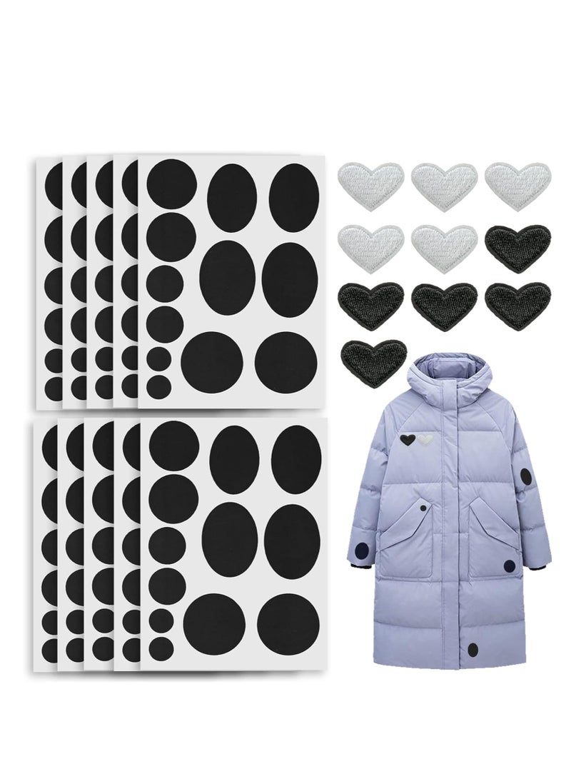 SYOSI 10 Sheets Nylon Repair Patches, Down Jacket Repair Patches, Self-Adhesive Repair Patch Waterproof Clothes Patch, Self-Adhesive Design, Fabric to Fix Holes In Clothing, Sleeping Bags, Ski Pants (Black)  - Image 1