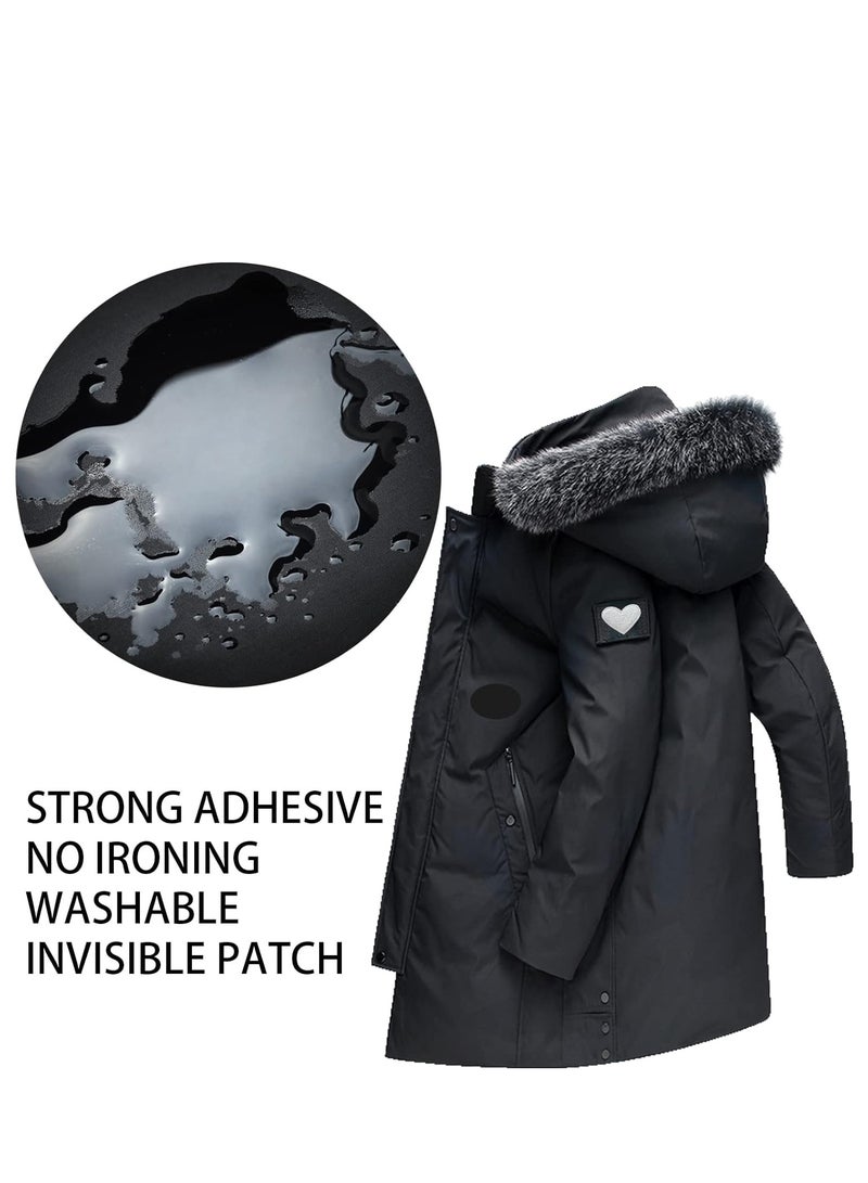 SYOSI 10 Sheets Nylon Repair Patches, Down Jacket Repair Patches, Self-Adhesive Repair Patch Waterproof Clothes Patch, Self-Adhesive Design, Fabric to Fix Holes In Clothing, Sleeping Bags, Ski Pants (Black)  - Image 5