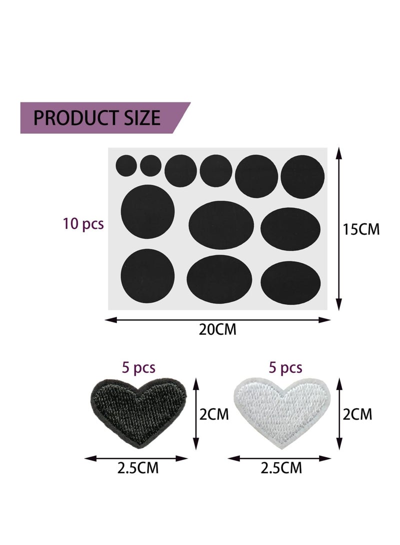 SYOSI 10 Sheets Nylon Repair Patches, Down Jacket Repair Patches, Self-Adhesive Repair Patch Waterproof Clothes Patch, Self-Adhesive Design, Fabric to Fix Holes In Clothing, Sleeping Bags, Ski Pants (Black)  - Image 3