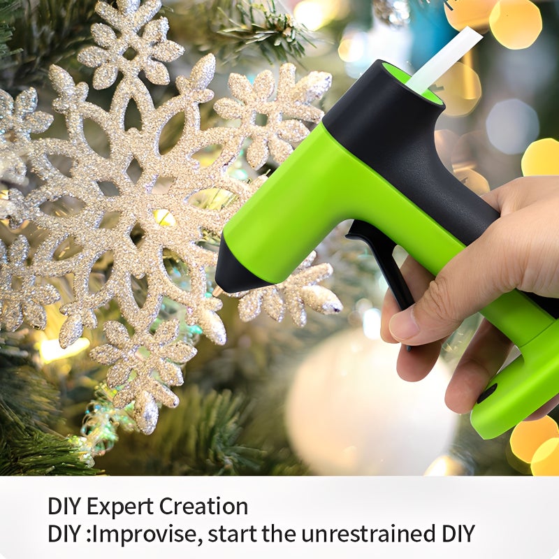 Cordless Hot Glue Gun, 30s Fast Preheating, 2000mAh Rechargeable Battery, USB-C Charging, Smart Auto-Off, Includes 30 Premium Glue Sticks for DIY Crafts & Home Repairs(Green) - Image 4