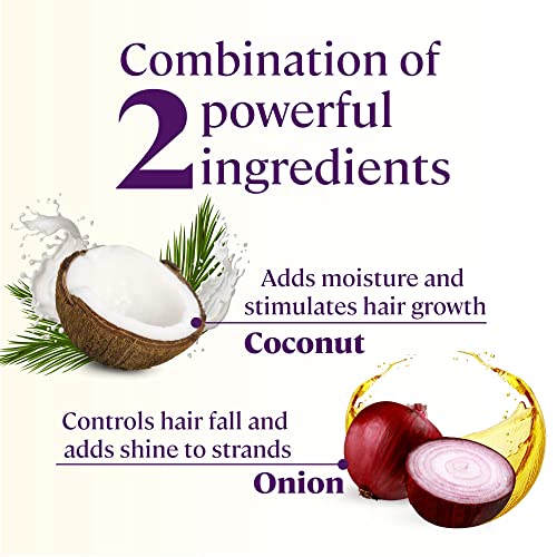 Little Extra Coco Onion Natural Shampoo for Hair Fall Control & Growth, No Parabens, SLS, Silicone & Sulfate Free, 100% Vegan with Coconut Milk, Onion Oil for Women & Men, 300 ml - Image 2