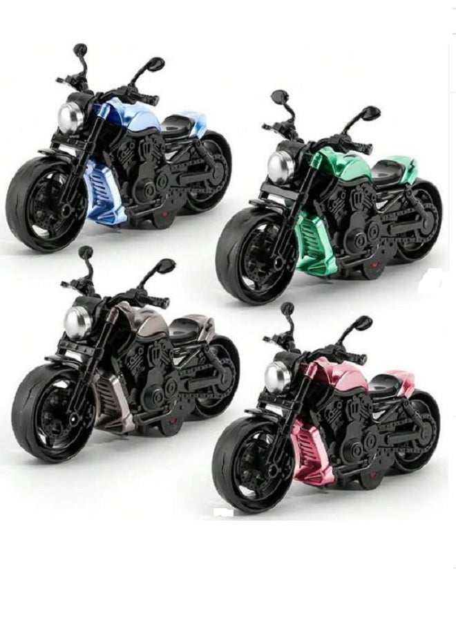 die cast Motorcycle,Pull Back Motorcycle Toy, 1:12 Motorcycle Model for Kids,Pull Back Motorcycle Toys (Blue)  - Image 4