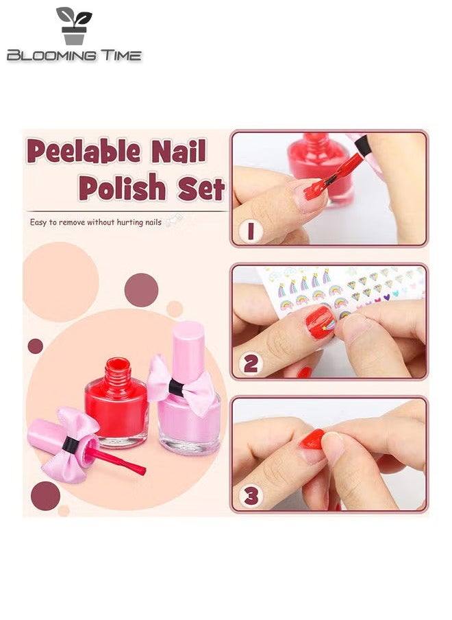 BLOOMING TIME Girl Makeup Toy Set, Nail Polish,Lipstick, Eye Shadow  - Image 5