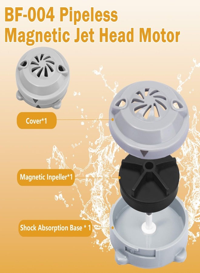SuperDi BF-004 Pipeless Magnetic Jet Head Motor for Pedicure Spa Chair Part, Pedicure Jet (4 Pin) Compatible with LURACO Spa Chair Including Propeller and Cover (2 PCS) - Image 3