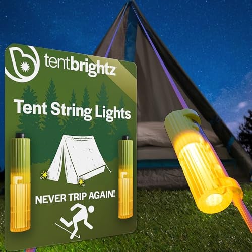 Brightz LED Tent String Lights - 2 Pack Glamping Camping Accessories for Tent Campers - Never Trip Again - Image 1
