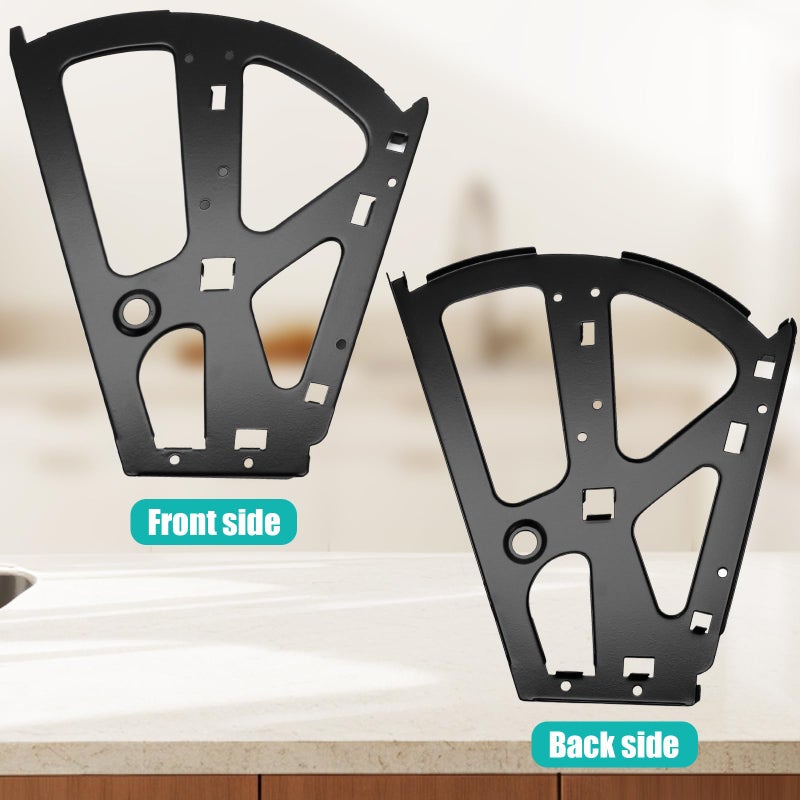 Litoexpe 2 Layers Black Shoes Drawer Cabinet Hinges, Stainless Steel Shoe Cabinet Replacement Fittings Flip Plate Frames Turning Rack Accessory for Home, 1 Pair - Image 5