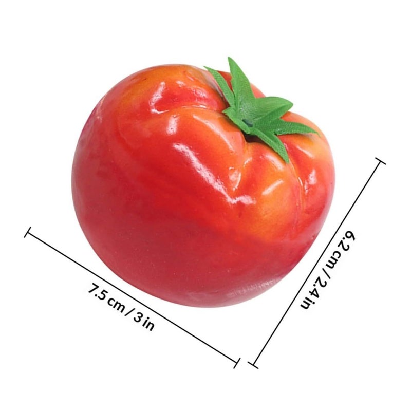 10Pcs Realistic Foam Artificial Tomato Decor Models For Kitchen Home Party Display - Image 3