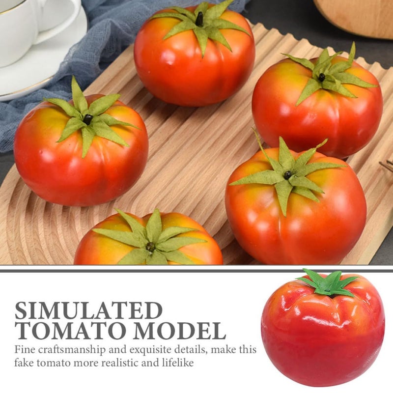 10Pcs Realistic Foam Artificial Tomato Decor Models For Kitchen Home Party Display - Image 4