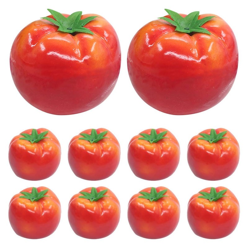 10Pcs Realistic Foam Artificial Tomato Decor Models For Kitchen Home Party Display - Image 2