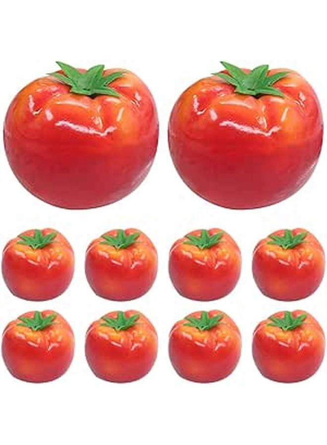 10Pcs Realistic Foam Artificial Tomato Decor Models For Kitchen Home Party Display - Image 1