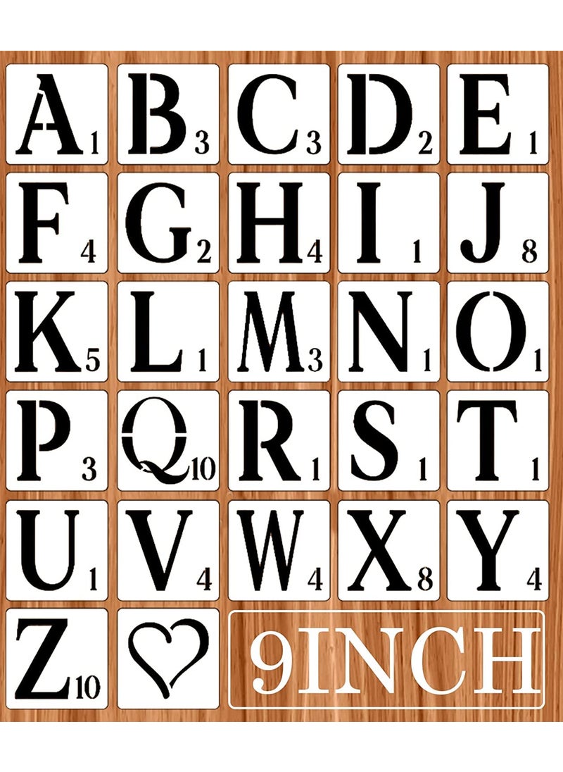 DEQUERA Dequera Letter Stencils 9in27p 