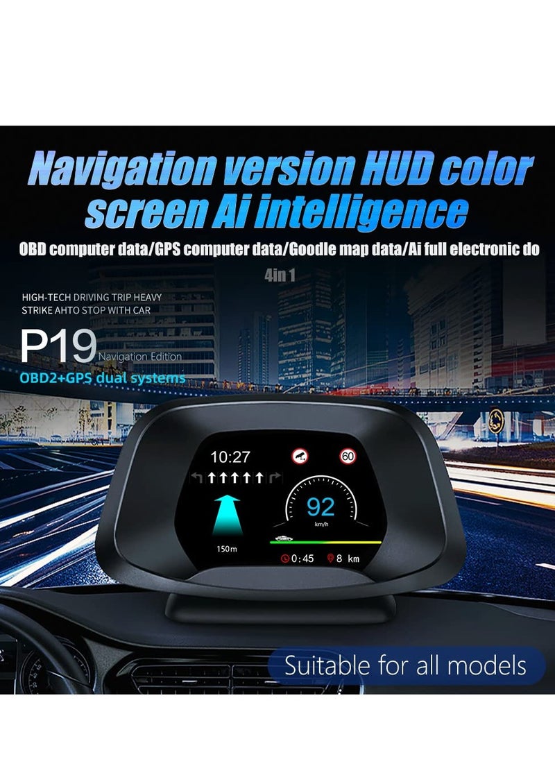 جولف لينك شاشة عرض أمامية GULFLINK (HUD) عداد سرعة السيارة P19.5 - Image 2
