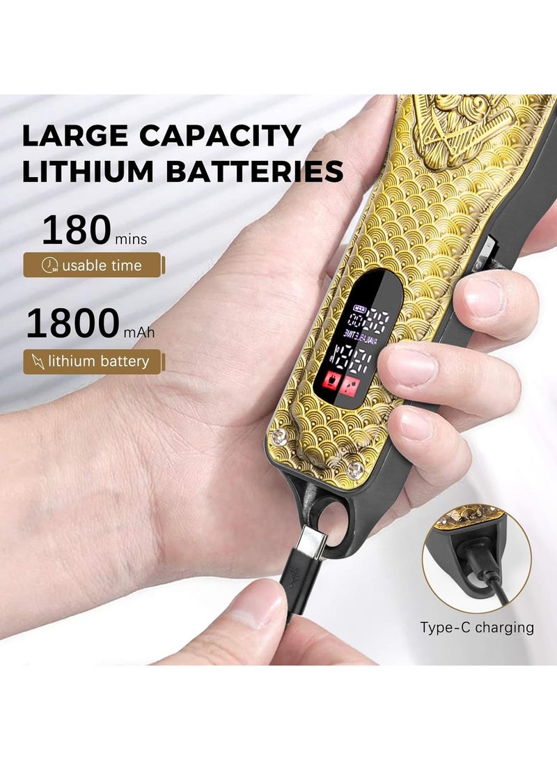 ENSSU Professional Hair Clippers for Men, Cordless Barber Clippers with Adjustable precision Clipper, LED Display, and 180-Minutes Runtime for Professional Barbers & Home Haircutting - Image 2