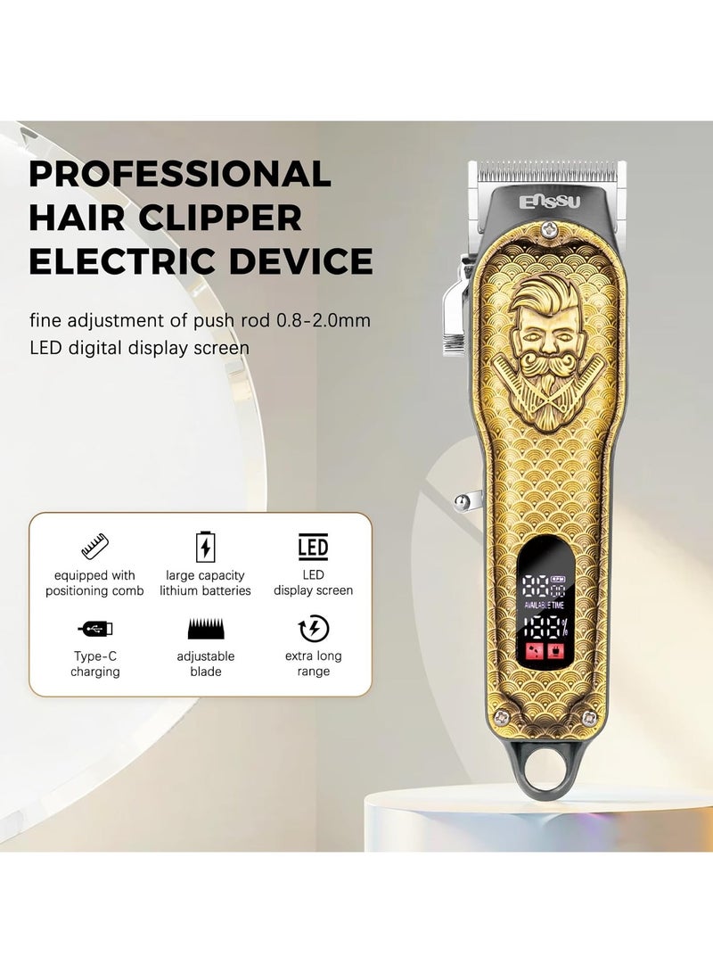 ENSSU Professional Hair Clippers for Men, Cordless Barber Clippers with Adjustable precision Clipper, LED Display, and 180-Minutes Runtime for Professional Barbers & Home Haircutting - Image 3
