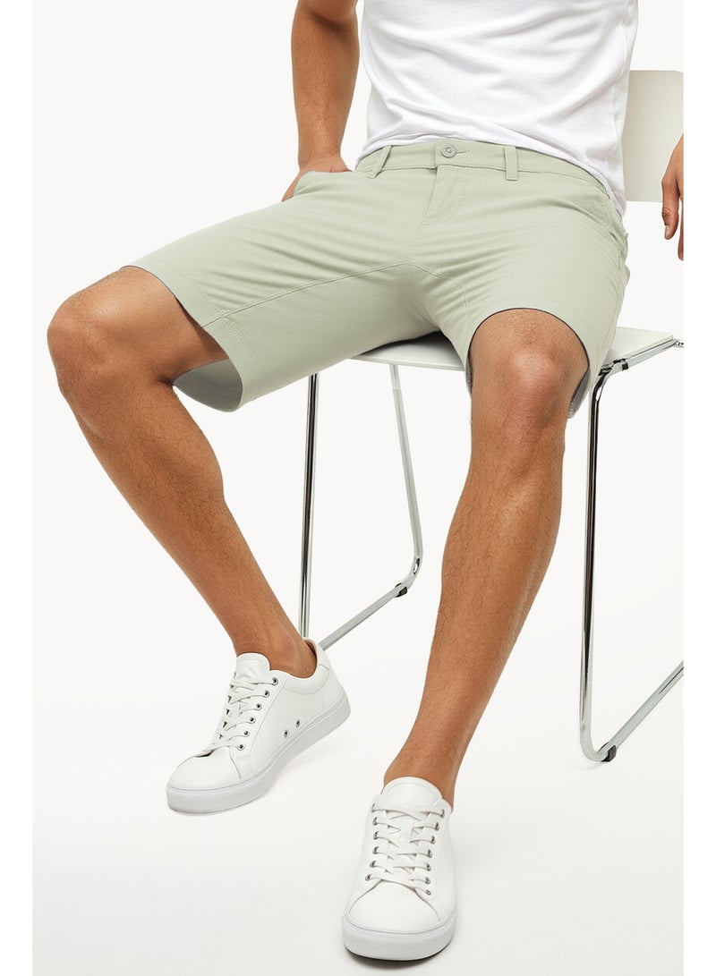 فرنش كونكشن شورتات تشينو قطنية مطاطية - Image 4