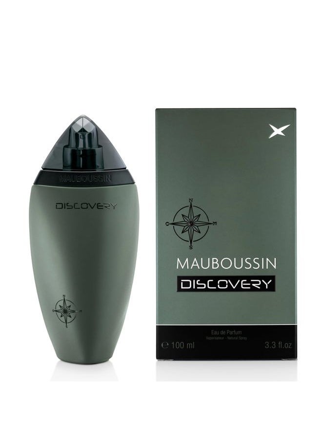 MAUBOUSSIN - Discovery 100ml (3.3 Fl Oz) - Eau de Parfum for Men - Woody, Aromatic & Citrus Scents - Image 1