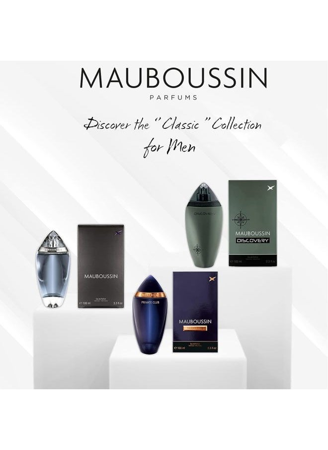 MAUBOUSSIN - Discovery 100ml (3.3 Fl Oz) - Eau de Parfum for Men - Woody, Aromatic & Citrus Scents - Image 1