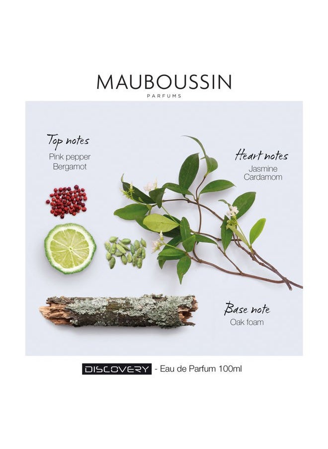 MAUBOUSSIN - Discovery 100ml (3.3 Fl Oz) - Eau de Parfum for Men - Woody, Aromatic & Citrus Scents - Image 1