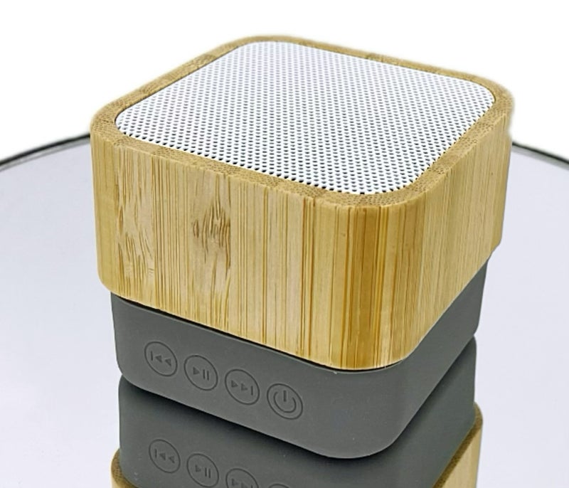 A15 Bamboo Wood Eco-friendly Audio Bluetooth Speaker Portable Wireless Wood Grain Mini Audio Amplifier Subwoofer Grey - Image 1