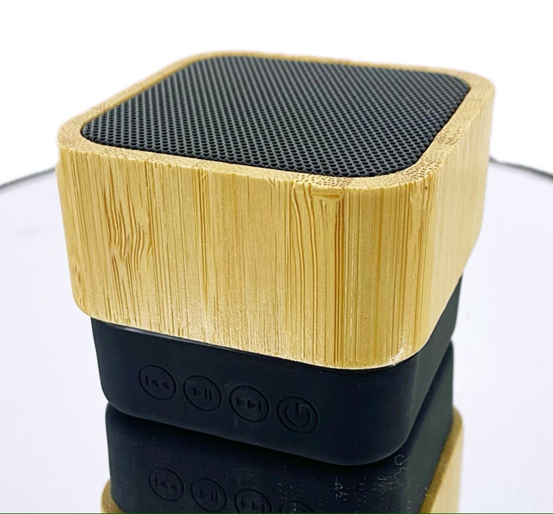 A15 Bamboo Wood Eco-friendly Audio Bluetooth Speaker Portable Wireless Wood Grain Mini Audio Amplifier Subwoofer Grey - Image 2