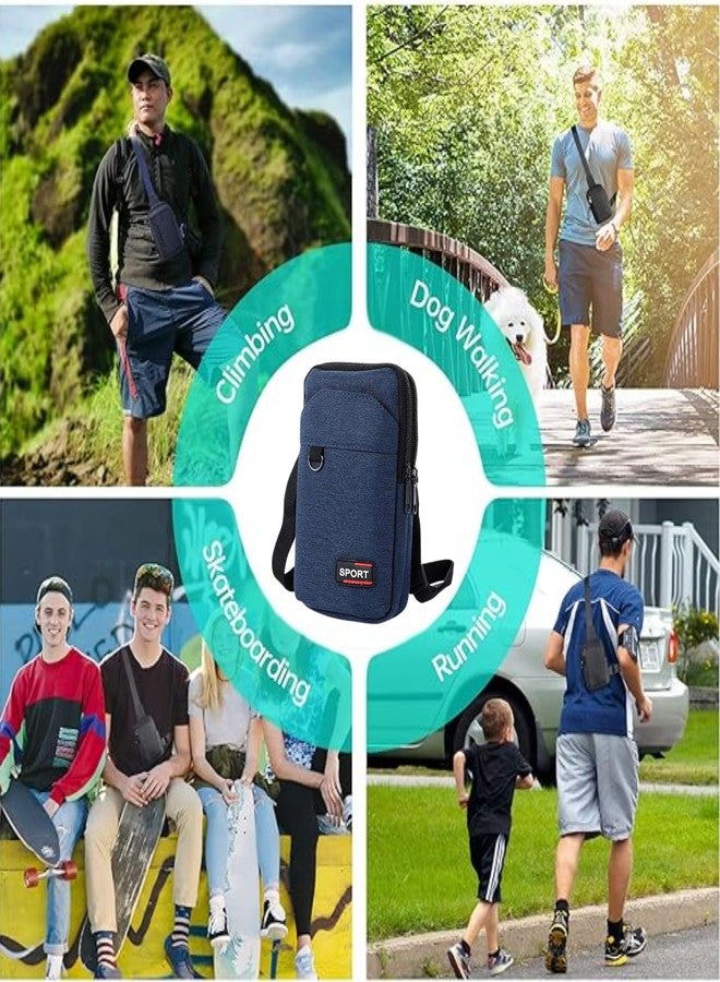 BOLDSTUFF BOLDSTUF Mobile Sling Bag Crossbody Shoulder_Bag for Men & Women, Small Cross-Body Side Bags for Mobile, Cell Phone, Cash & Card, Holster for Travel, Hiking-Oxford Fabric | Navy Blue - Image 5