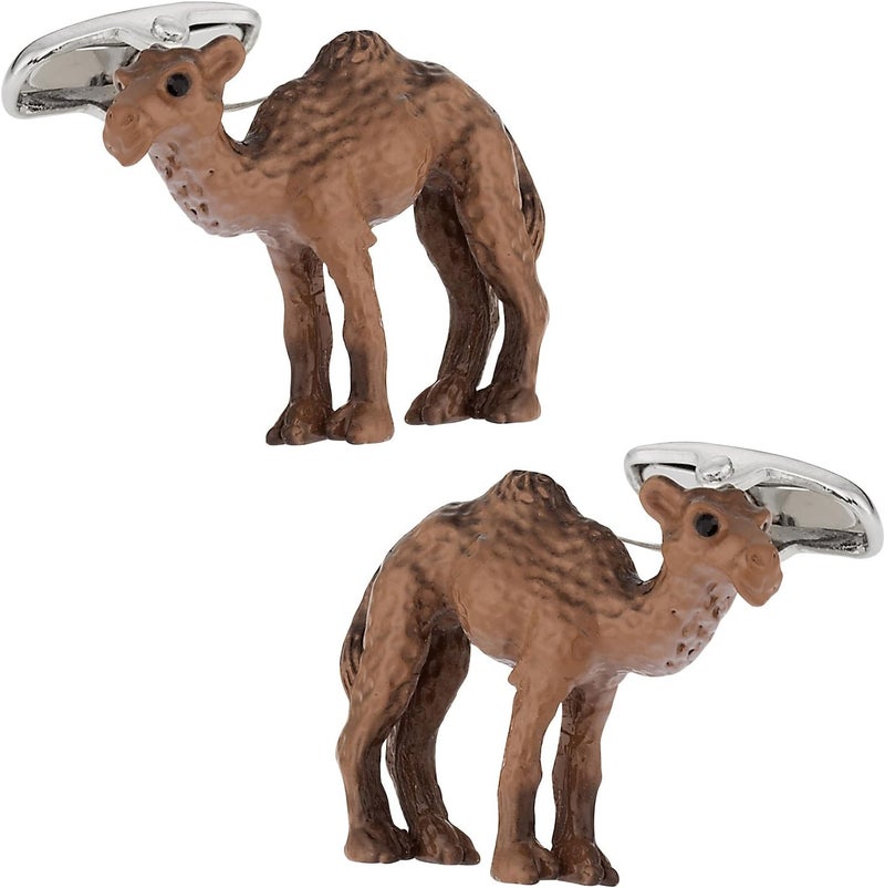 Safari Cuff-Daddy Hand Painted Camel Cufflinks with Presentation Box - Image 1