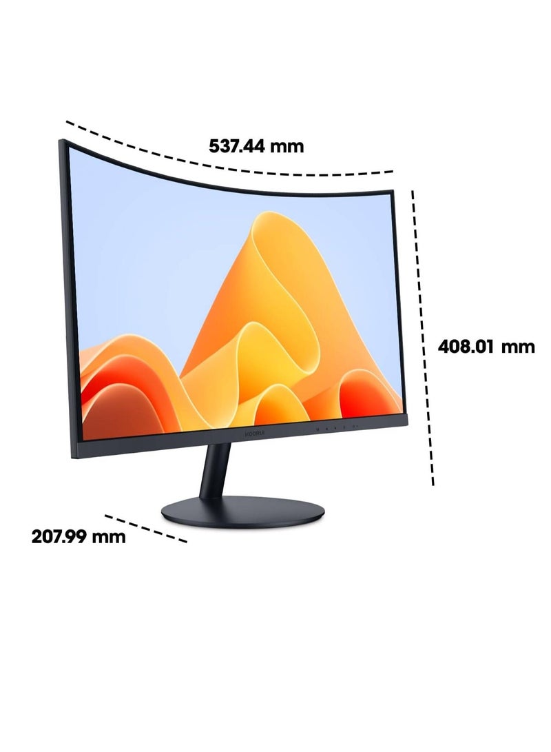 KOORUI KOORUI Curved Monitor, 24″ Inch FHD 75Hz VA Display, 1500R Curve, HDMI/VGA Ports, Tilt Adjustable, Eye Care, 178 Degree Viewing Angle, Slim Design, Black | 24N5CA  - Image 3