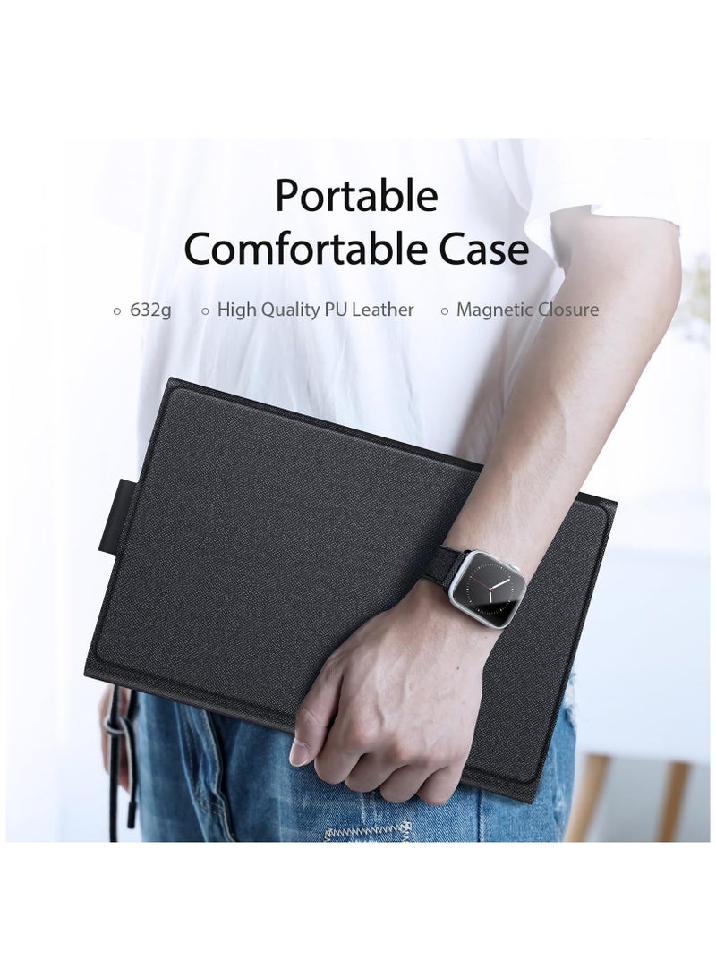 SOLARAE حافظة لوحة مفاتيح لجهاز Xiaomi Pad 6 / Pad 6 Pro بحجم 11 بوصة 2023، غلاف رفيع من PU مع لوحة مفاتيح بلوتوث لاسلكية قابلة للفصل مغناطيسيًا - Image 5