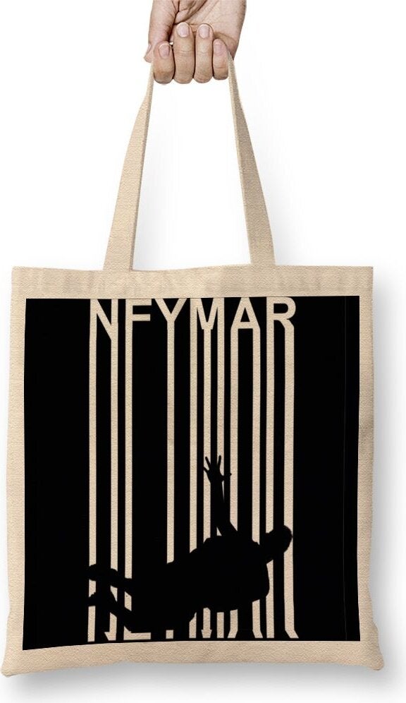Baskı Dükkanı Print Shop Futebol Raiz Camisa Neymar Cloth Bag Long Handle