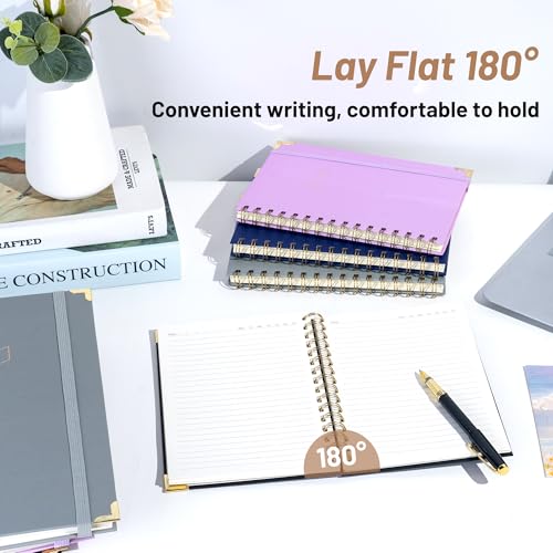 Yoment Spiral Notebook for Work A5 Small Spiral Notebooks 5x7 160 Pages Hardcover Spiral Notebook College Ruled Spiral Bound Journal for Writing Note Taking School, Gray - Image 5