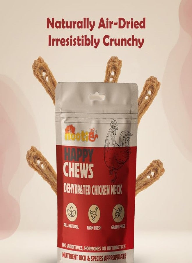 Nootie Happy Chews - Dehydrated Chicken Neck Dog Treats (80g) | All-Natural, High-Protein, Crunchy Snack - Image 5