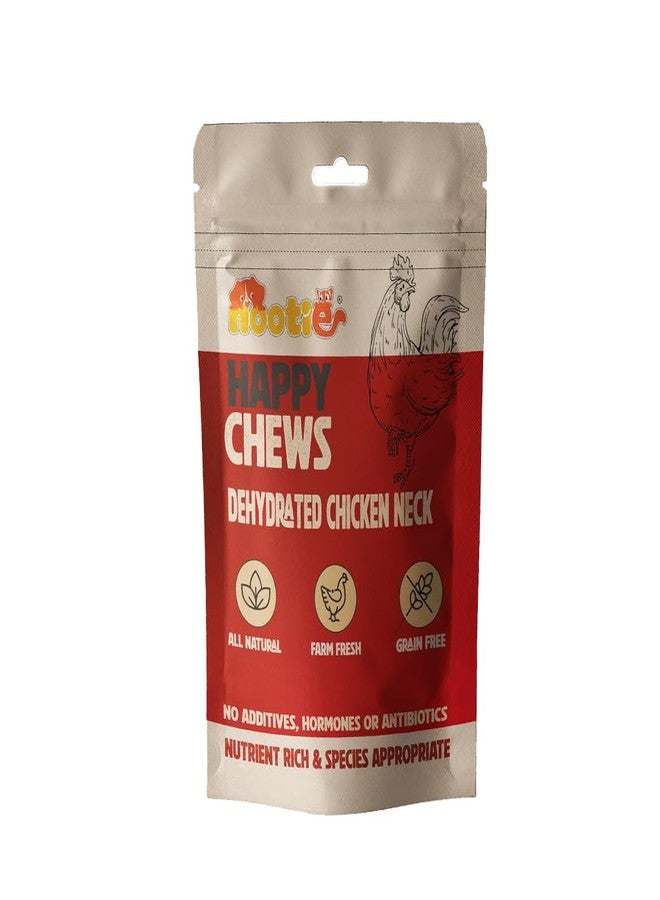 Nootie Happy Chews - Dehydrated Chicken Neck Dog Treats (80g) | All-Natural, High-Protein, Crunchy Snack - Image 1