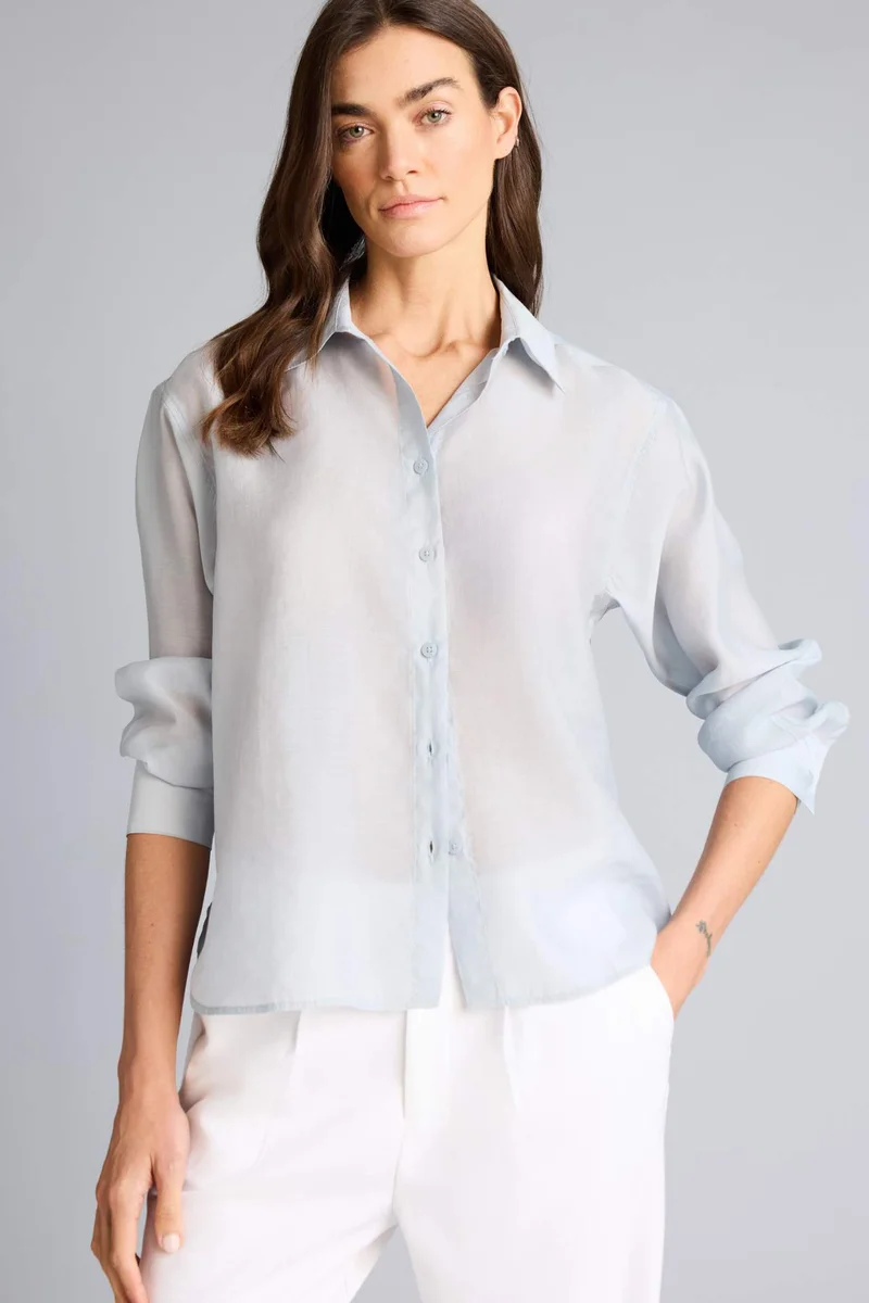 ديفاكتو Oversize Fit Shirt Collar modal Long Sleeve Shirt