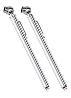 SYOSI 50 Psi Pencil Tire Pressure Gauges 2 Pack , Ntegrated Deflator Valve, Chuck, and Abs Indicator Bar  - Image 1